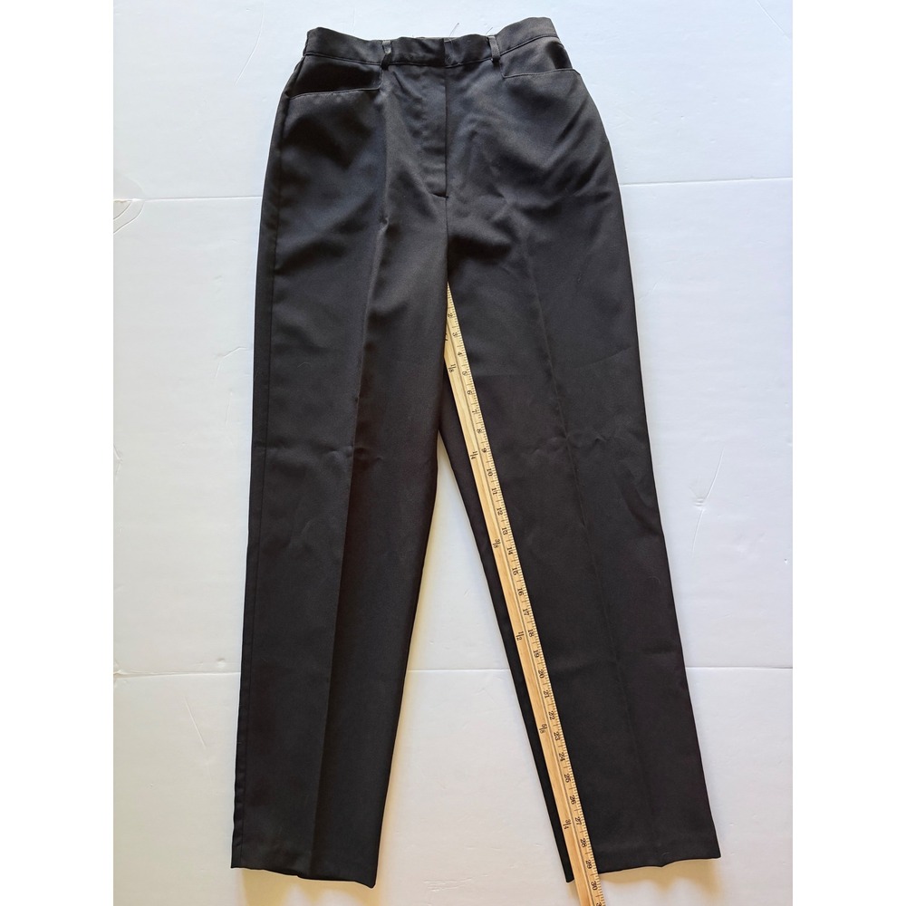 Kathie Lee Collection Pants Womens 6 Average Black Polyester Straight Leg Office